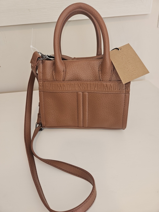 Steve Madden Handbags - Steve Madden Bromaa Crossbody Satchel Bag Cinnamon Brown NWT